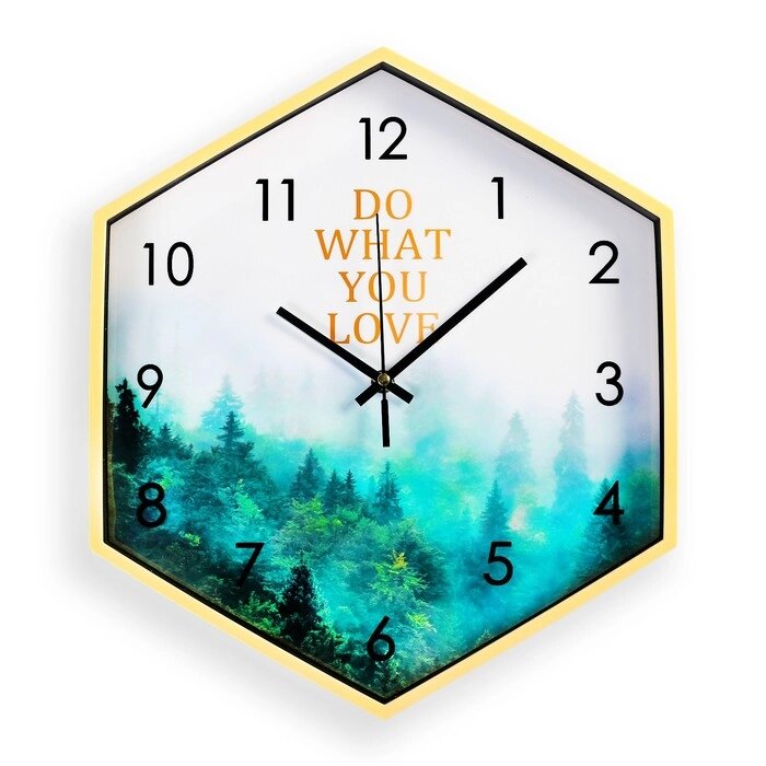Часы настенные, серия: Природа, "Озетт", шестиугольные, 34х39 см от компании Интернет-гипермаркет «MALL24» - фото 1