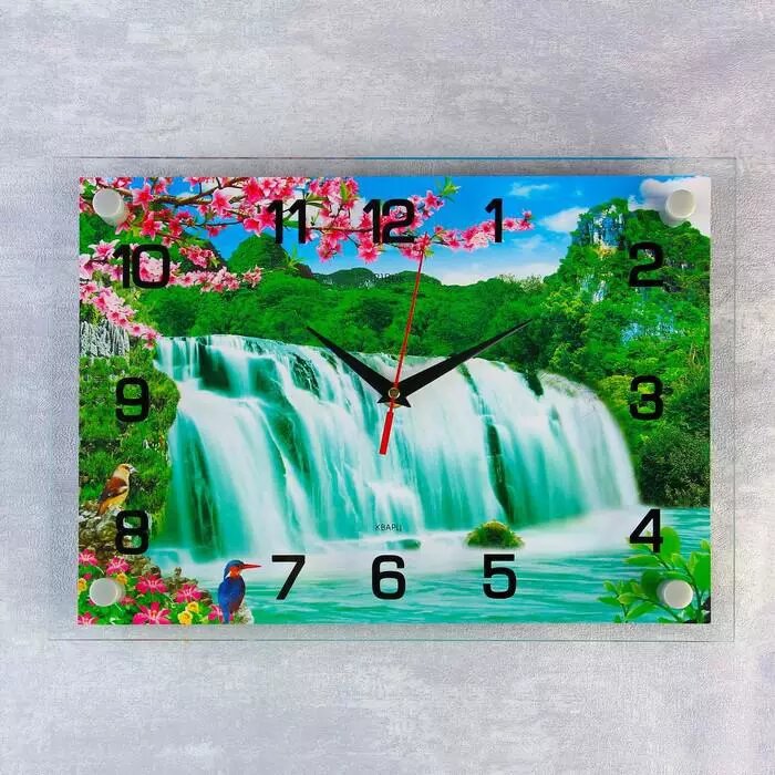 Часы настенные, серия: Природа, "Водопад", 25х35 см, микс от компании Интернет-гипермаркет «MALL24» - фото 1