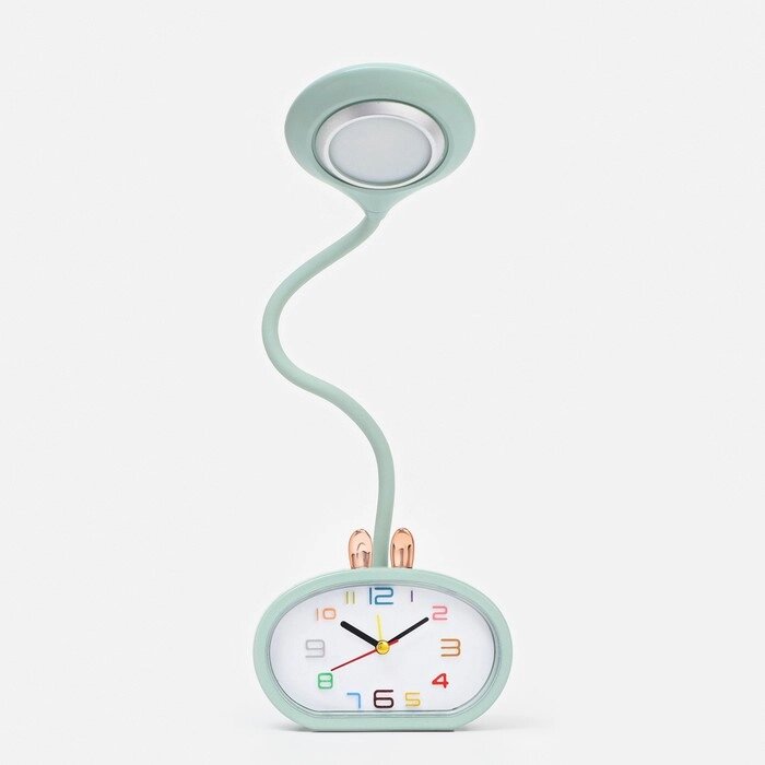 Часы-светильник "Элеанор", с будильником, подсветкой, 800 мАч, 3 режима, дискретный ход, USB от компании Интернет-гипермаркет «MALL24» - фото 1