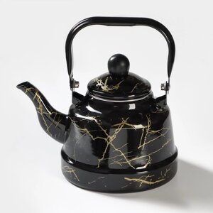 Чайник эмалированный "Элемент", 1,7 л, цвет чёрный