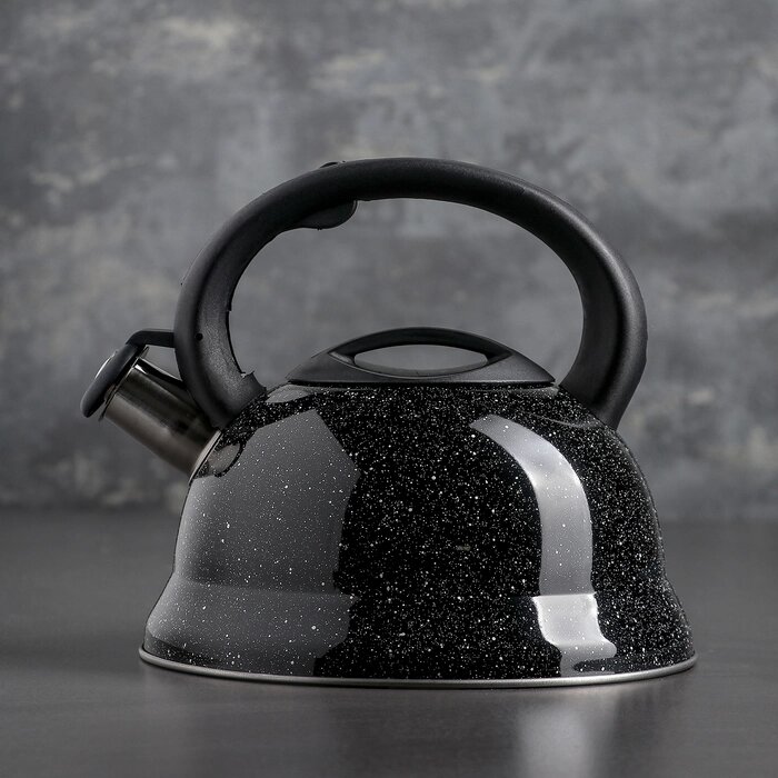 Чайник со свистком 2,8 л "Рио", цвет чёрный от компании Интернет-гипермаркет «MALL24» - фото 1