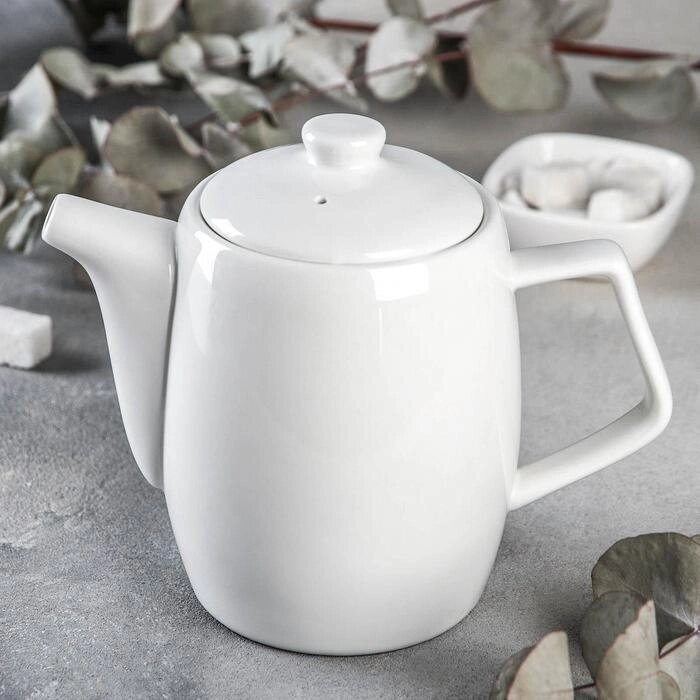 Чайник заварочный, 1 л, цвет белый от компании Интернет-гипермаркет «MALL24» - фото 1