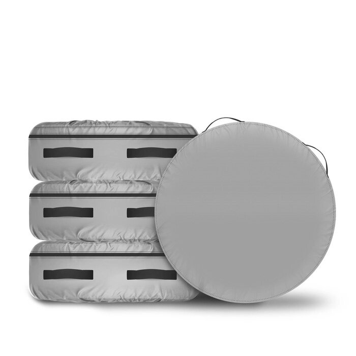 Чехлы для хранения колес автомобилей класса "Компактный крооссовер" R16-18 (оксфорд 240, серый), Tba от компании Интернет-гипермаркет «MALL24» - фото 1