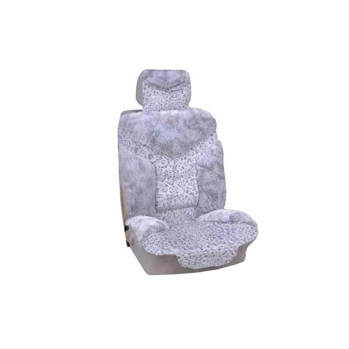Чехлы сиденья меховые искусственные 5 предм. Skyway Arctic серый от компании Интернет-гипермаркет «MALL24» - фото 1