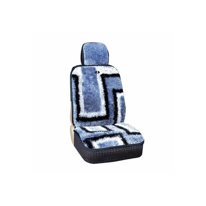 Чехлы сиденья меховые искусственные 5 предм. Skyway Arctic синий, черный, белый от компании Интернет-гипермаркет «MALL24» - фото 1