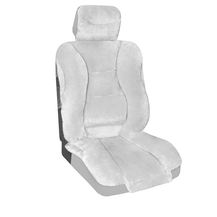 Чехлы сиденья Skyway ARCTIC, искусственный мех, 2 предмета, серый от компании Интернет-гипермаркет «MALL24» - фото 1