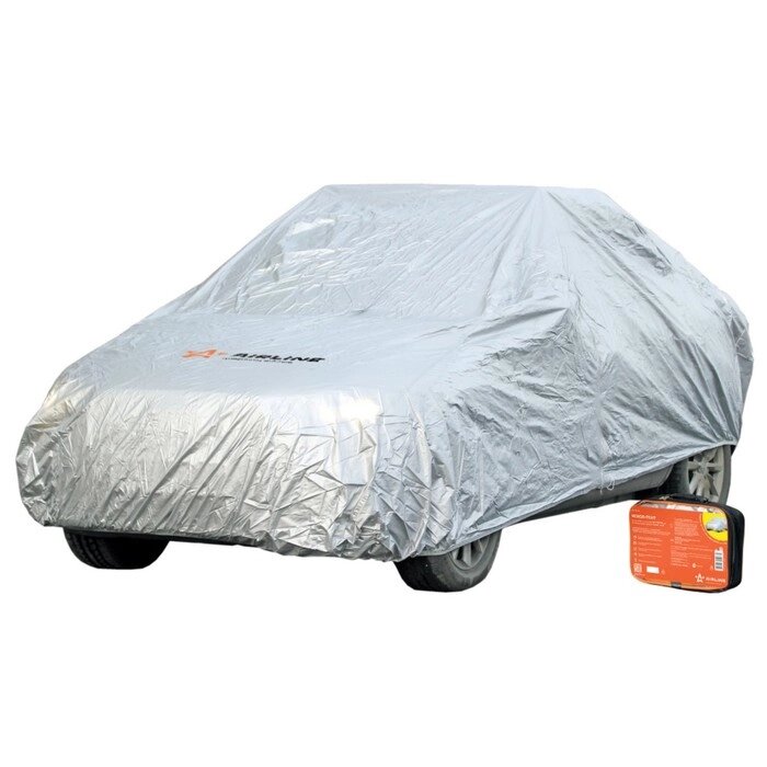 Чехол-тент на автомобиль, размер M, 495 х 195 х 120 см, с молнией для двери, серый от компании Интернет-гипермаркет «MALL24» - фото 1