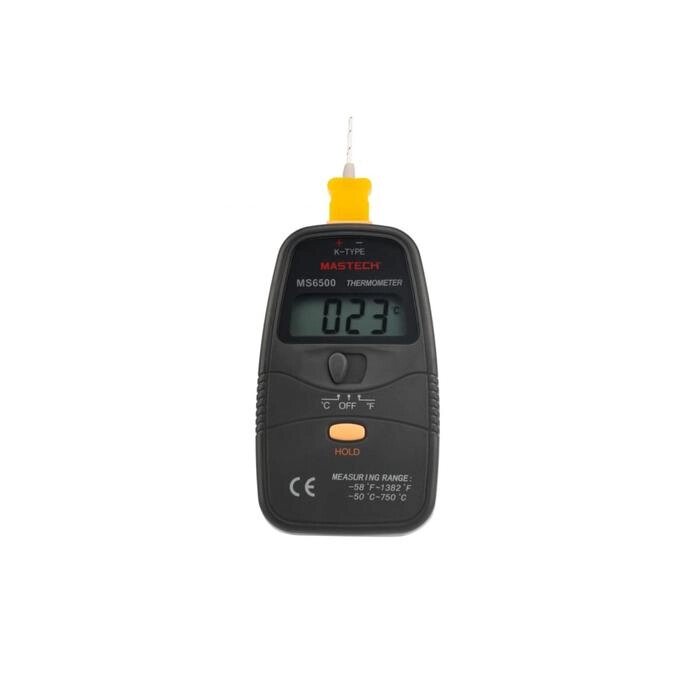 Цифровой термометр MASTECH MS6500, от -50 до +750 °С, 2 °С, индикация полярности от компании Интернет-гипермаркет «MALL24» - фото 1