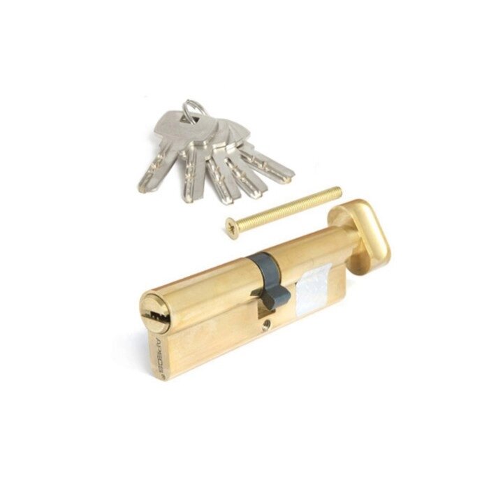 Цилиндровый механизм Apecs SC-M-100-Z-C-G, ключ-вертушка, перфорированный, цвет золото от компании Интернет-гипермаркет «MALL24» - фото 1