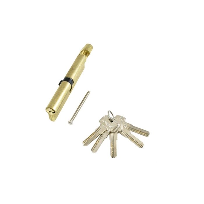 Цилиндровый механизм Apecs SM-120-C-G, ключ-вертушка, перфорированный, цвет золото от компании Интернет-гипермаркет «MALL24» - фото 1