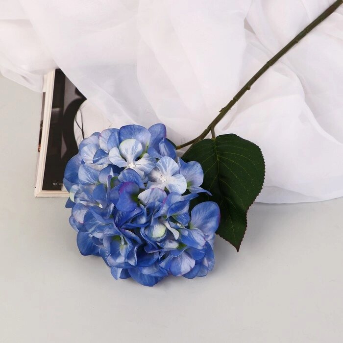 Цветы искусственные "Гортензия элит" d-18 см 50 см, голубой от компании Интернет-гипермаркет «MALL24» - фото 1