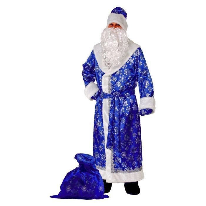 Дед Мороз сатин синий (д/взр) р. 54-56 188 от компании Интернет-гипермаркет «MALL24» - фото 1
