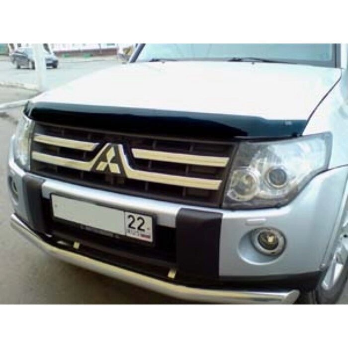 Дефлектор капота темный MITSUBISHI PAJERO IV 2007-2016, NLD. SMIPAJ0712 от компании Интернет-гипермаркет «MALL24» - фото 1