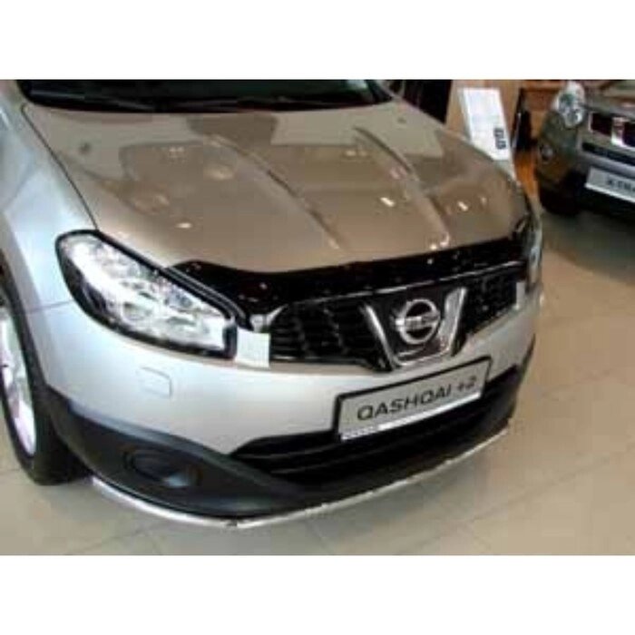 Дефлектор капота темный NISSAN QASHQAI 2010-2013/QASHQAI+2 2010-2014 от компании Интернет-гипермаркет «MALL24» - фото 1