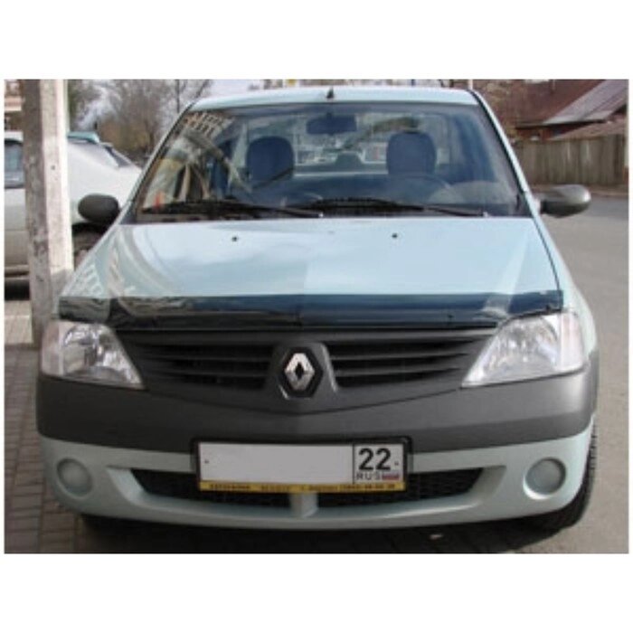 Дефлектор капота темный RENAULT LOGAN 2005-2013/VAZ LARGUS Wg. 2012-2016, от компании Интернет-гипермаркет «MALL24» - фото 1