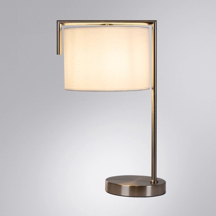 Декоративная настольная лампа Arte Lamp Aperol A5031LT-1SS, E27, 60 Вт, 25х32х51 см, серебристый от компании Интернет-гипермаркет «MALL24» - фото 1