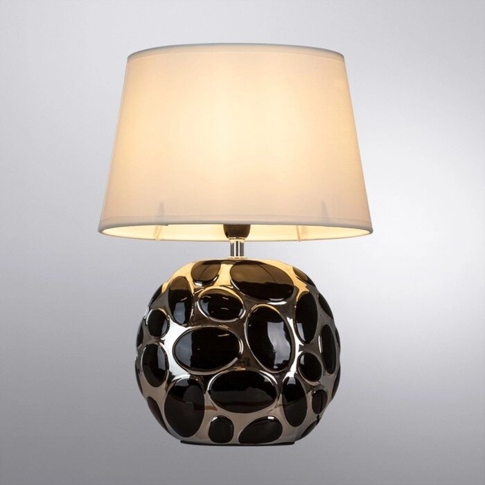 Декоративная настольная лампа Arte Lamp Poppy A4063LT-1CC, E14, 40 Вт, 25х18х34 см, хром, чёрный от компании Интернет-гипермаркет «MALL24» - фото 1