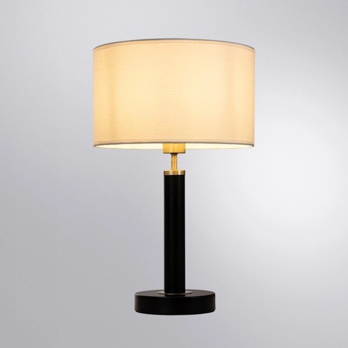 Декоративная настольная лампа Arte Lamp Robert A5029LT-1SS, E27, 60 Вт, 30х30х48 см, чёрный от компании Интернет-гипермаркет «MALL24» - фото 1