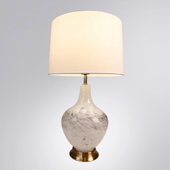 Декоративная настольная лампа Arte Lamp Saiph A5051LT-1PB, E27, 60 Вт, 38х38х65 см, медный, белый от компании Интернет-гипермаркет «MALL24» - фото 1