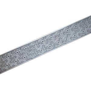 Декоративная планка "Арабеска", длина 600 см, ширина 7 см, цвет серебро/графит