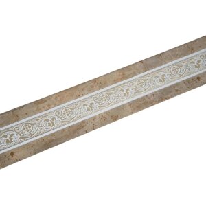 Декоративная планка "Грация", длина 450 см, ширина 7 см, цвет золото/мрамор белый