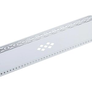 Декоративная планка "Ромб", длина 400 см, ширина 7 см, цвет серебро/белый