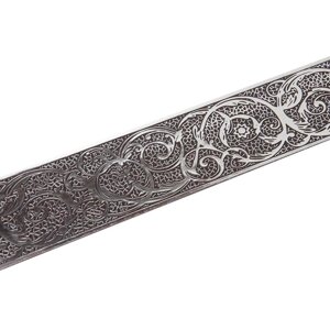 Декоративная планка "Вензель", длина 400 см, ширина 7 см, цвет серебро/шоколад