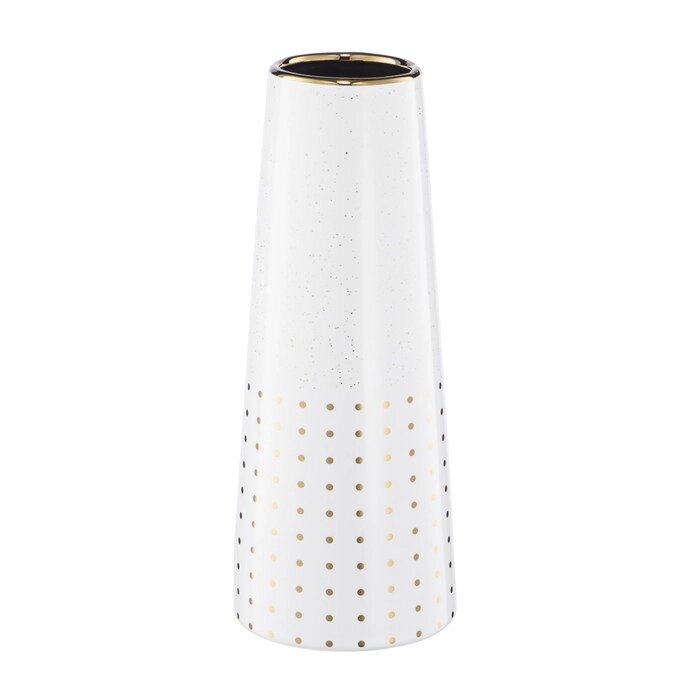 Декоративная ваза "Арт деко", 101025 см, цвет белый с золотом от компании Интернет-гипермаркет «MALL24» - фото 1