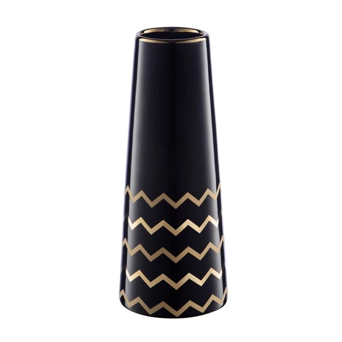Декоративная ваза "Арт деко", 101025 см, цвет чёрный с золотом от компании Интернет-гипермаркет «MALL24» - фото 1
