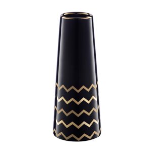 Декоративная ваза "Арт деко", 101025 см, цвет чёрный с золотом