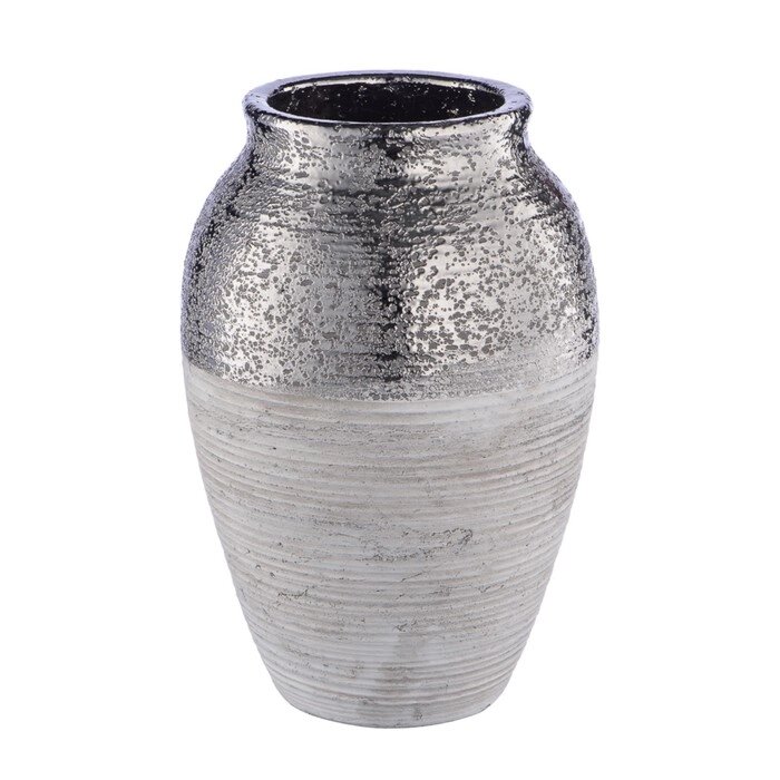 Декоративная ваза "Фактура", 161625 см, цвет серый металлический от компании Интернет-гипермаркет «MALL24» - фото 1