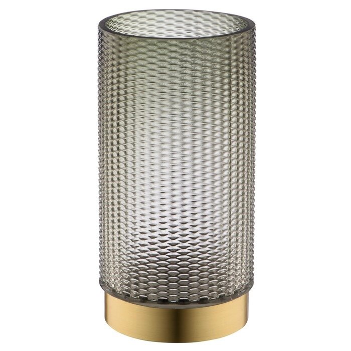 Декоративная ваза из цветного стекла с золотым напылением, 12,512,524 см, цвет серый от компании Интернет-гипермаркет «MALL24» - фото 1