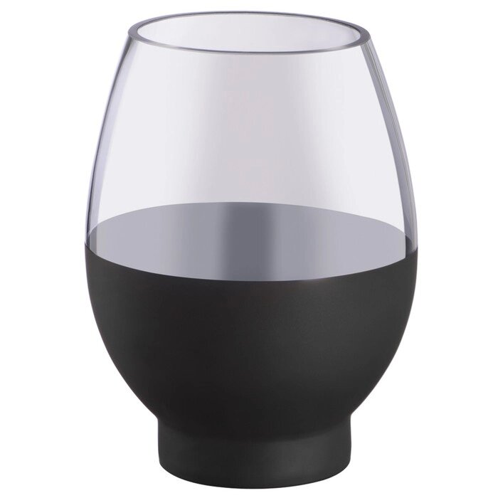 Декоративная ваза из стекла с напылением, 151520 см, цвет серо-чёрный от компании Интернет-гипермаркет «MALL24» - фото 1