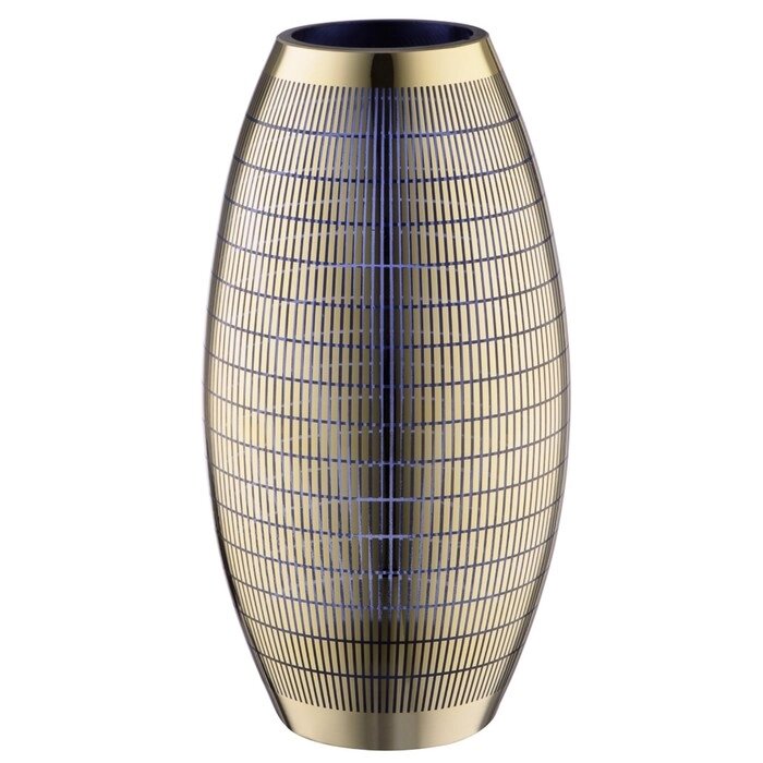 Декоративная ваза из стекла с золотым напылением, 15,515,530 см, цвет золотой от компании Интернет-гипермаркет «MALL24» - фото 1