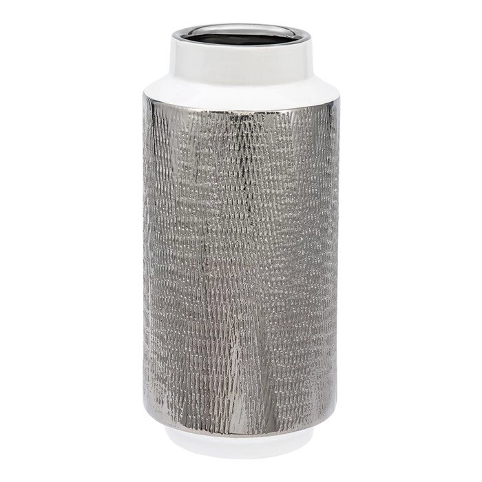 Декоративная ваза "Контраст", 141430 см, цвет белый с серебром от компании Интернет-гипермаркет «MALL24» - фото 1