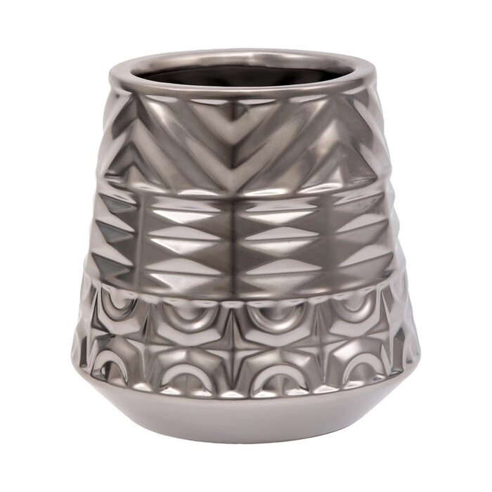 Декоративная ваза "Орнамент", 17,517,518 см, цвет серебряный от компании Интернет-гипермаркет «MALL24» - фото 1