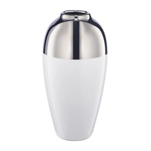 Декоративная ваза "Шик", 12,512,525 см, цвет белый с серебром