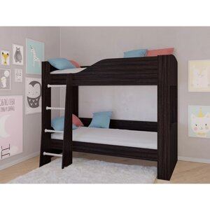 Детская двухъярусная кровать "Астра 2", без ящика, цвет венге / венге