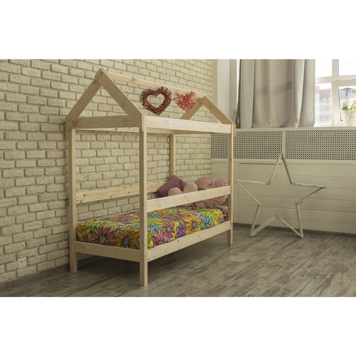 Детская кровать-домик, 70  160 см, цвет сосна от компании Интернет-гипермаркет «MALL24» - фото 1