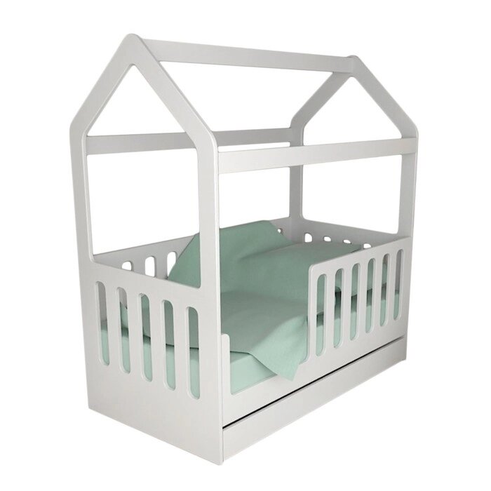 Детская кровать-домик с ящиком, белый, 800  1600 мм от компании Интернет-гипермаркет «MALL24» - фото 1