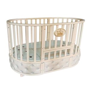 Детская кровать Magenta Elegance, 6 в 1, универсальный маятник, колесо, цвет слоновая кость 648939