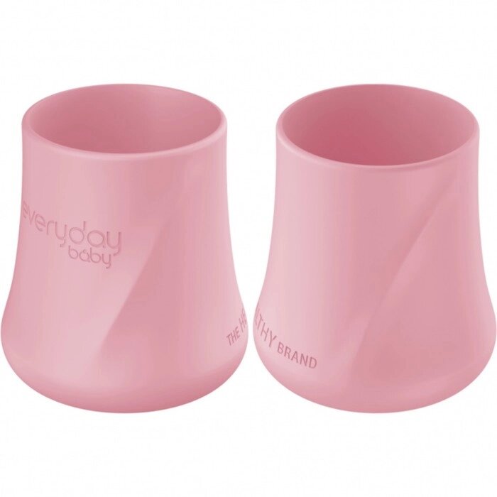 Детская силиконовая чашка, 2 шт, розовый от компании Интернет-гипермаркет «MALL24» - фото 1