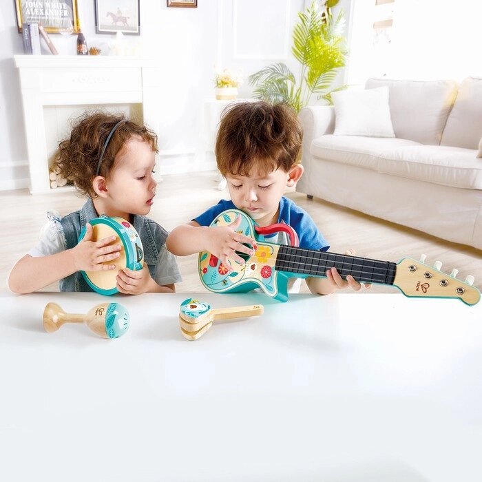 Детский игровой набор музыкальных инструментов, 4в1 от компании Интернет-гипермаркет «MALL24» - фото 1
