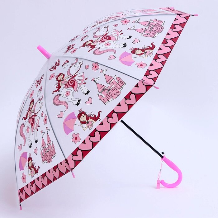 Детский зонт п/авт  "Принцесса" d=84см R42 8 спиц  65.5х8х6 см от компании Интернет-гипермаркет «MALL24» - фото 1