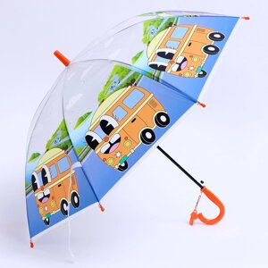 Детский зонт п/авт со свистком "Автобус" d=84см 8 спиц 65х7х6 см