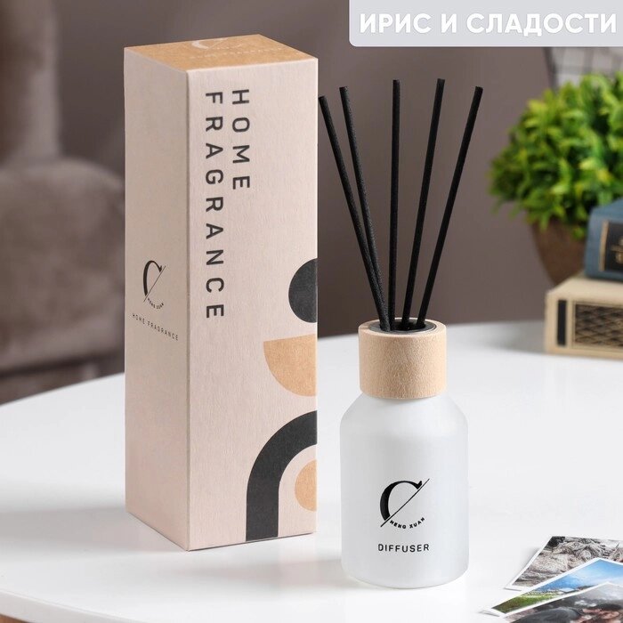 Диффузор ароматический "Home Fragrance", ирис и сладости, белый, 100 мл от компании Интернет-гипермаркет «MALL24» - фото 1