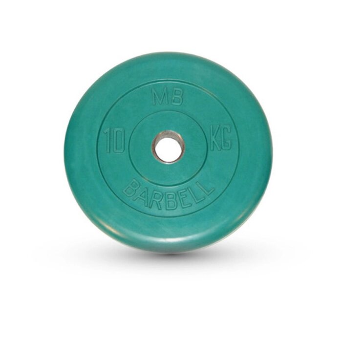 Диск обрезиненный d=31 мм цветной 10 кг, цвет зелёный от компании Интернет-гипермаркет «MALL24» - фото 1