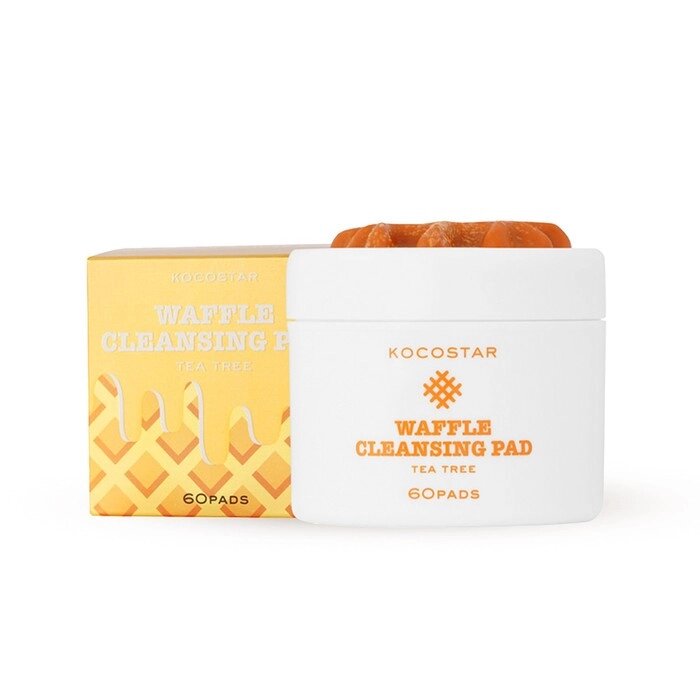 Диски для лица Kocostar Waffle Cleansing Pad, с экстрактом чайного дерева, очищающие от компании Интернет-гипермаркет «MALL24» - фото 1