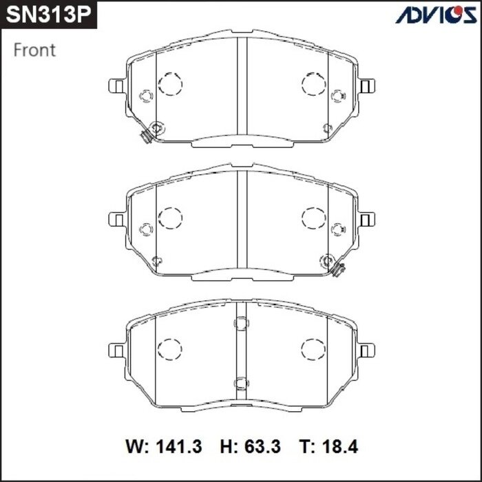 Дисковые тормозные колодки ADVICS SN313P от компании Интернет-гипермаркет «MALL24» - фото 1