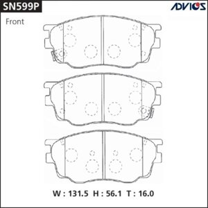 Дисковые тормозные колодки ADVICS SN599P
